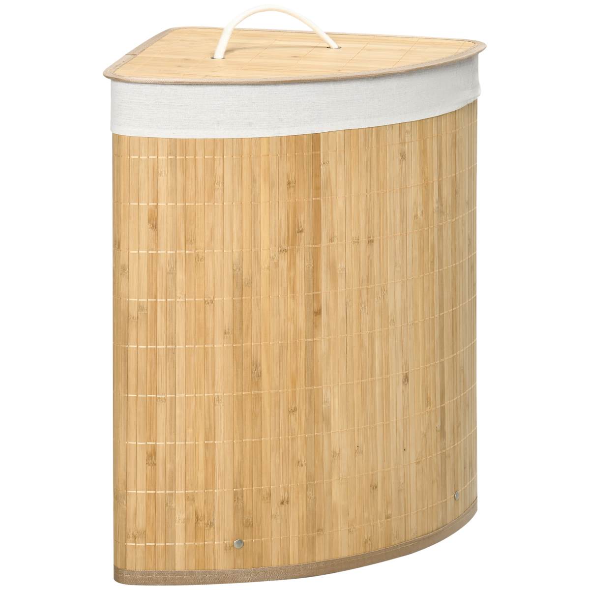 Bamboo Luxe Corner Laundry Hamper – 55L