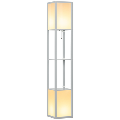 Modern Shelf Lamp with Dual Lighting - Light Grey